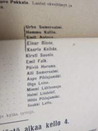Suomen Kansallisteatteri - Tukkijoella näytelmä, kirjoittanut Teuvo Pekkala, 10.4.1921 -juliste / poster