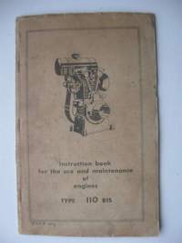 Instruction book for theuse and maintenance of engines type  110 BIS