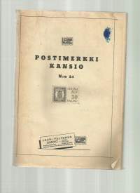 Vanha Postimerkki kansio LaPe nr 21 - muutama sata ulkomaista