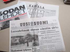 Viipurin valtaus 1940 - Sodan lehdet dokumentti 9 -juliste + lehti / lehdet, uustuotantoa / poster, reprint