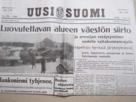 Viipurin valtaus 1940 - Sodan lehdet dokumentti 9 -juliste + lehti / lehdet, uustuotantoa / poster, reprint