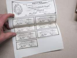Rederiaktiebolaget Aura, Åbo, 31.12.1917, 250 mk, nummer 5906, Överste A. J. Andstén -osakekirja