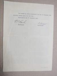 Finska Värdepapper Ab Andelsbevis Litt. A. nr 712, 1 andel, Helsingfors 1941 -osuustodistus / share certificate
