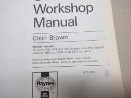 Volvo 240 Series (petrol) 1974 to 1988 1896cc, 2127 cc, 2316 cc - Haynes Owner´s Workshop Manual