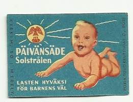 Päivänsäde  -  tulitikkuetiketti