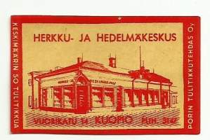 Herkku ja Hedelmäkeskus Kuopio -  tulitikkuetiketti