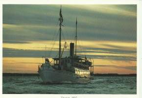 ss Trafik - laivakortti, laivapostikortti kulkematon  leimattu Postad ombord s/s Trafik 1892-1992 A5 koko