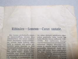 Ehdotuksia Rautatiestä Riihimäki-Somero-Marttila-Turku v. 1907 -suggestions to a railway line