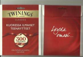 Twinings of London Classic - kuoressa ilmaiset teenäytteet - avaamaton tuotepakkaus pahvia  18x15 cm