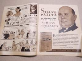 Suomen Kuvalehti 1933 nr 14, kansikuva Piiri pieni pyörii, Kevät alkaa kaupungin rantamilla, Kamarineitsyt ja ruhtinaan tytär, Ministerikoteja, Viikon kasvot, ym.