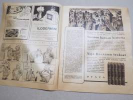 Suomen Kuvalehti 1933 nr 9, kansikuva Karheakarvainen terrieri, Suomen kansan historia, Ajanmukainen kauneusväline... ajanmukaiselle naiselle, ym.