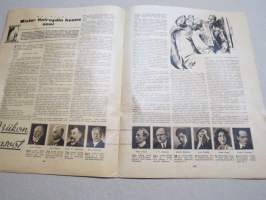 Suomen Kuvalehti 1933 nr 13. kansikuva Petsamon lento, Kyyhkyset tuomittu häviämään, Harmaasoinnut, Männystä sulfiittiselluloosaa, Pientä keskustelua, ym.