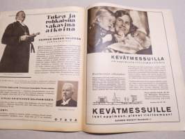Suomen Kuvalehti 1933 nr 21, kansikuva Tuntemattomasta taidekokoelmasta, Suomen markoista ja penneistä, Ylistaron Jaako, Terveisiä Milanosta, ym.