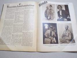 Suomen Kuvalehti 1933 nr 8, kansikuva Hämeensillan patsaat ilta-hämyssä, Uudentamista oppimassa, Kiinan kansallistaito, Ainola ja Oulun museo, Taidetta, ym.