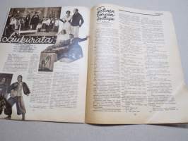 Suomen Kuvalehti 1933 nr 8, kansikuva Hämeensillan patsaat ilta-hämyssä, Uudentamista oppimassa, Kiinan kansallistaito, Ainola ja Oulun museo, Taidetta, ym.