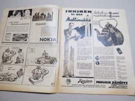 Suomen Kuvalehti 1933 nr 19, kansikuva Airi Säilä, Valiokirjallisuuden valioromaaneja, Meritauti, Valtaihmisten esittäjä Urho Somersalmi, Päivänkuva Berliinistä, ym.