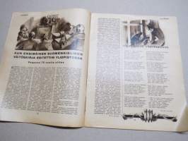 Suomen Kuvalehti 1933 nr 18, kansikuva Vappuriemua, Kun ensimmäinen suomenkielinen väitöskirja esitettiin yliopistossa, Ulkomailta, Nykyajan aatelia, ym.