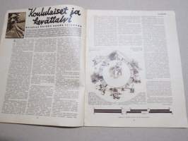 Suomen Kuvalehti 1933 nr 5, kansikuva Lapsen ihastus, Koululaiset ja kevättalvi, Pohjois-Karjala vaalii muistojaan, tanssijattaremme Atlantin takana, ym.