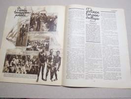 Suomen Kuvalehti 1933 nr 5, kansikuva Lapsen ihastus, Koululaiset ja kevättalvi, Pohjois-Karjala vaalii muistojaan, tanssijattaremme Atlantin takana, ym.