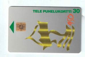 Tele puhelinkortti  v.1996 / 30 mk. Ekenäs--Tammisaari Kungens stad--Kuninkaan kaupunki  1546-1996.