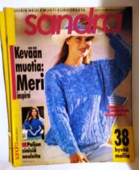 Sandra uusin neulemuoti Euroopasta -lehtiä 10 kpl nrot 10-12 1990, 1-7 1991