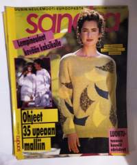 Sandra uusin neulemuoti Euroopasta -lehtiä 10 kpl nrot 10-12 1990, 1-7 1991