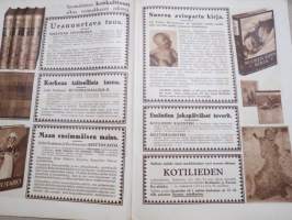 Kotiliesi 1933 nr 1, kansikuva Rudolf Koivu, Suuri kyntäjä, Uutta taide-teollisuutta, Miksette käyneet jouluna maalla?, Seinävaatteita, Eräs mestariemäntä, ym.