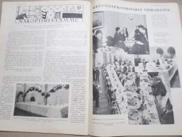 Kotiliesi 1933 nr 1, kansikuva Rudolf Koivu, Suuri kyntäjä, Uutta taide-teollisuutta, Miksette käyneet jouluna maalla?, Seinävaatteita, Eräs mestariemäntä, ym.