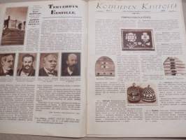 Kotiliesi 1933 nr 2, kansikuva Rudolf Koivu, Ompeluseura töitä, Käsienpesusta ja pesuvälineistä, Miten naiset ovat keränneet rahaa, Puolipyhän aamuna, ym.