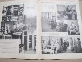 Kotiliesi 1933 nr 2, kansikuva Rudolf Koivu, Ompeluseura töitä, Käsienpesusta ja pesuvälineistä, Miten naiset ovat keränneet rahaa, Puolipyhän aamuna, ym.