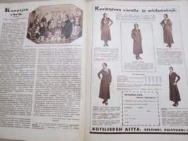 Kotiliesi 1933 nr 3, kansikuva Rudolf Koivu,  Naisen oikeus Suomessa, Millä istumme?, Lapset kertovat koulusta, Miten varaudumme hiihtämään?, Ujoudesta, ym.