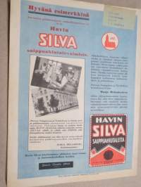 Kotiliesi 1933 nr 3, kansikuva Rudolf Koivu,  Naisen oikeus Suomessa, Millä istumme?, Lapset kertovat koulusta, Miten varaudumme hiihtämään?, Ujoudesta, ym.