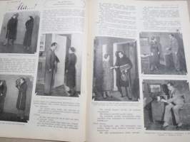 Kotiliesi 1933 nr 4, kansikuva Rudolf Koivu, Onko kotitalous maataloutta?, Pellava on kultaa..., Hampaat-lasten terveyden huolto, Helsingittäret hiihtävät, ym.