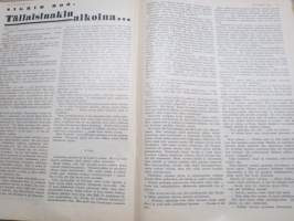 Kotiliesi 1933 nr 4, kansikuva Rudolf Koivu, Onko kotitalous maataloutta?, Pellava on kultaa..., Hampaat-lasten terveyden huolto, Helsingittäret hiihtävät, ym.