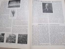 Kotiliesi 1933 nr 6, kansikuva Rudolf Koivu, Erilaisia talletus-muotoja, Kristallimalja, Hannes Gebhard, Käytännöllistä kauneutta, Koti ja uusi tulokas, ym.