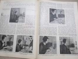 Kotiliesi 1933 nr 6, kansikuva Rudolf Koivu, Erilaisia talletus-muotoja, Kristallimalja, Hannes Gebhard, Käytännöllistä kauneutta, Koti ja uusi tulokas, ym.