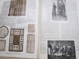 Kotiliesi 1933 nr 8, kansikuva Rudolf Koivu, Loitonneet puolisot, Miten naisen työ kuvastuu Suomen taiteessa, Viljelkää sipulia siemenestä, Ruusunkukkia, ym.