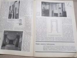 Kotiliesi 1933 nr 9, kansikuva Rudolf Koivu,Heikkoa sukukuntaa näin kasvatetaan, Nykyaikaisia ovia, Lasten vapputouhua, Kohtuusko vai ehdottomuus?, ym.