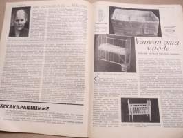 Kotiliesi 1933 nr 9, kansikuva Rudolf Koivu,Heikkoa sukukuntaa näin kasvatetaan, Nykyaikaisia ovia, Lasten vapputouhua, Kohtuusko vai ehdottomuus?, ym.