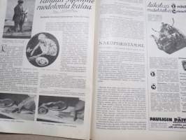 Kotiliesi 1933 nr 9, kansikuva Rudolf Koivu,Heikkoa sukukuntaa näin kasvatetaan, Nykyaikaisia ovia, Lasten vapputouhua, Kohtuusko vai ehdottomuus?, ym.