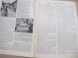 Kotiliesi 1933 nr 10, kansikuva Rudolf Koivu, Naiset vartioivat kirkolliskokousta, Kukkia metsästä kodin puutarhaan, Huonekalujen kesäpäällyksiä, Paula rentoutuu,ym.