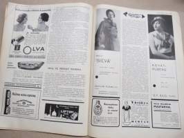Kotiliesi 1933 nr 10, kansikuva Rudolf Koivu, Naiset vartioivat kirkolliskokousta, Kukkia metsästä kodin puutarhaan, Huonekalujen kesäpäällyksiä, Paula rentoutuu,ym.