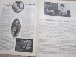 Kotiliesi 1933 nr 16, kansikuva Rudolf Koivu, Suomalaisia emäntiä, Kaatumatautisten huolto, Vähän sienistä, Nyt kilpaillaan neulepuseroista, Mies ja yöpaita, ym.