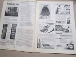 Kotiliesi 1933 nr 17, kansikuva Rudolf Koivu, Nasen oikeudet, Tunnettuja naisia kotioloissaan, Äidit, leikittekö vauvojenne kanssa?, Kuka pukeutuu hyvin?, ym.