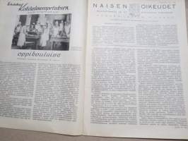 Kotiliesi 1933 nr 17, kansikuva Rudolf Koivu, Nasen oikeudet, Tunnettuja naisia kotioloissaan, Äidit, leikittekö vauvojenne kanssa?, Kuka pukeutuu hyvin?, ym.
