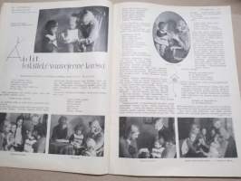 Kotiliesi 1933 nr 17, kansikuva Rudolf Koivu, Nasen oikeudet, Tunnettuja naisia kotioloissaan, Äidit, leikittekö vauvojenne kanssa?, Kuka pukeutuu hyvin?, ym.