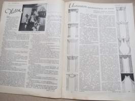 Kotiliesi 1933 nr 17, kansikuva Rudolf Koivu, Nasen oikeudet, Tunnettuja naisia kotioloissaan, Äidit, leikittekö vauvojenne kanssa?, Kuka pukeutuu hyvin?, ym.