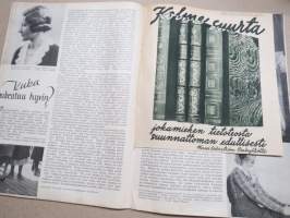 Kotiliesi 1933 nr 17, kansikuva Rudolf Koivu, Nasen oikeudet, Tunnettuja naisia kotioloissaan, Äidit, leikittekö vauvojenne kanssa?, Kuka pukeutuu hyvin?, ym.
