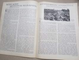 Kotiliesi 1933 nr 20, kansikuva Rudolf Koivu, Miten kodit selviytyvät pula-ajasta, Kotpuutarhojen syystehtävistä, Minun saunani, Lapsen sairastuessa, ym.