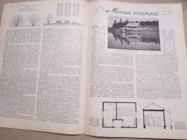 Kotiliesi 1933 nr 20, kansikuva Rudolf Koivu, Miten kodit selviytyvät pula-ajasta, Kotpuutarhojen syystehtävistä, Minun saunani, Lapsen sairastuessa, ym.